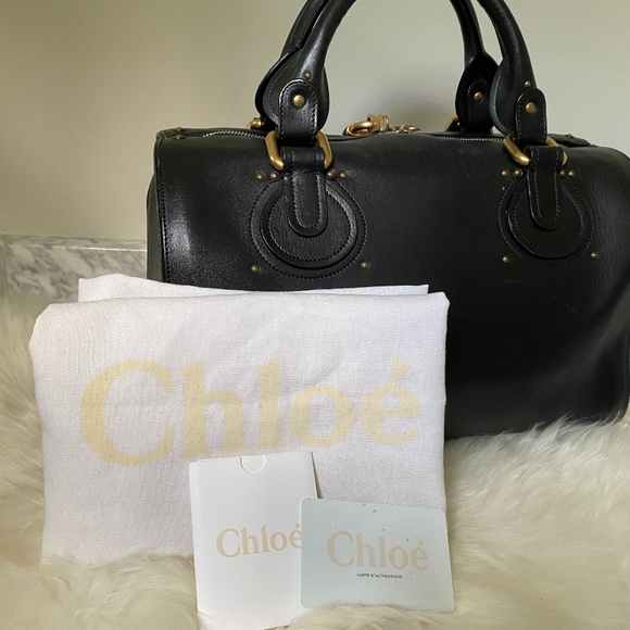 Chloe Aurore Duffle Bag Black Authentic - Picture 6 of 14